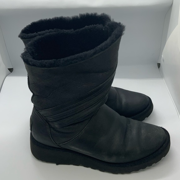 UGG Shoes - UGG Australia 2017 Alba Shearling-Lined Ankle Boots - Black Boots